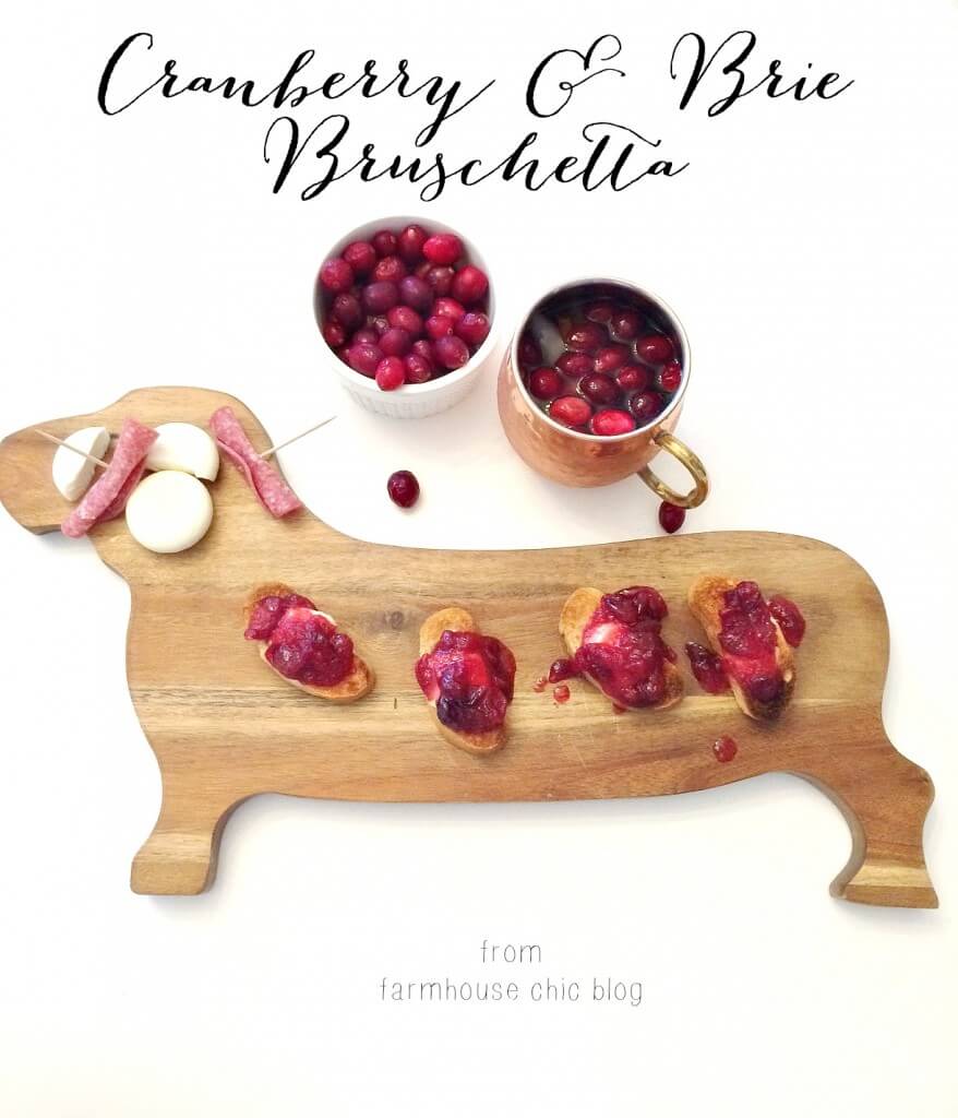 cranberry & brie bruschetta